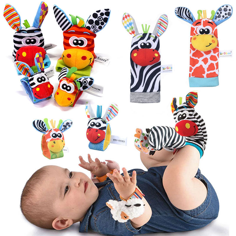 Animal Rattle Baby Socks