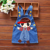 Animal Designed Denim Baby Overalls