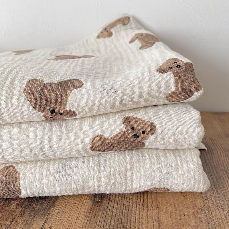 Bear Print Baby Blanket