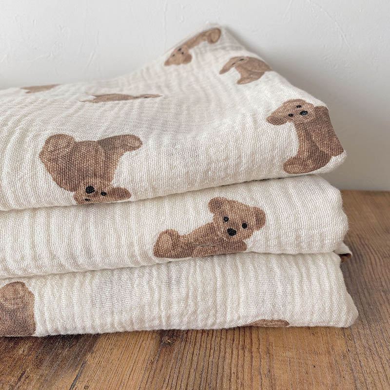 Bear Print Baby Blanket – Bambino House - Main Image