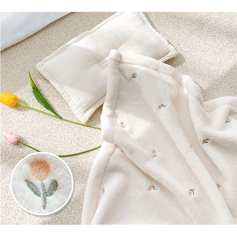 Cute Embroidered Baby Blanket