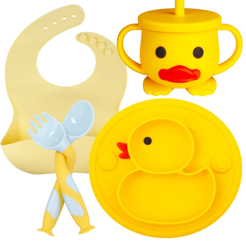 Cute Duck Silicone Tableware