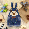 Animal Designed Denim Baby Overalls