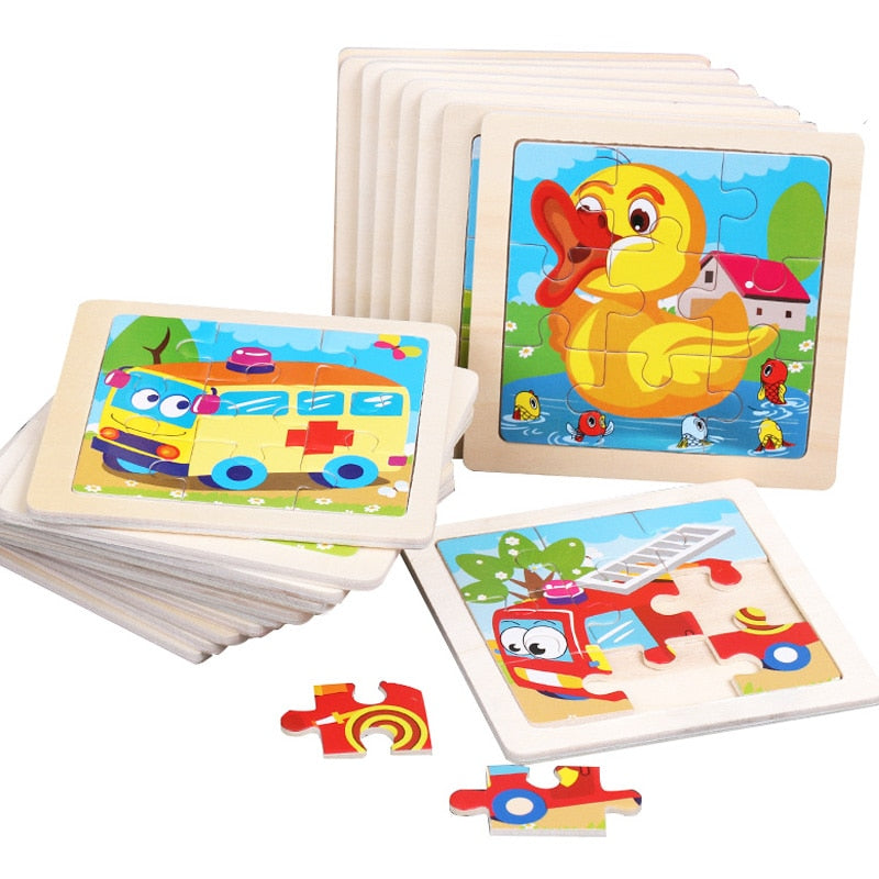 Wooden Cartoon Puzzle