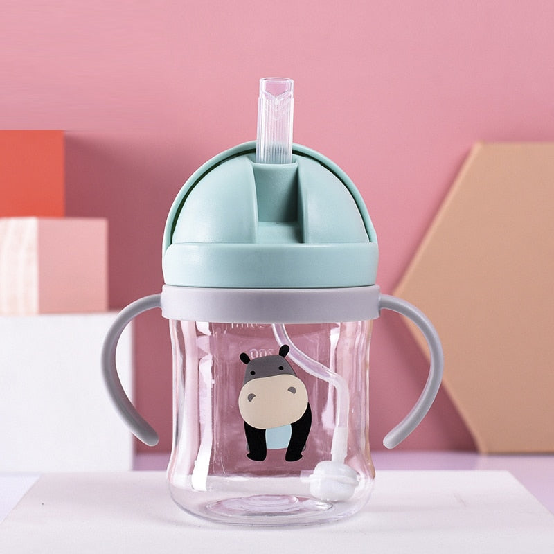 Cute Animal Feeding Bottle With Straw