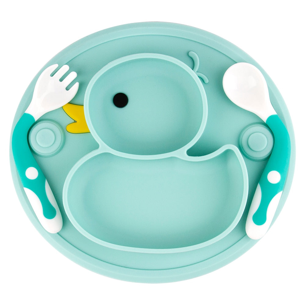 Cute Duck Silicone Tableware