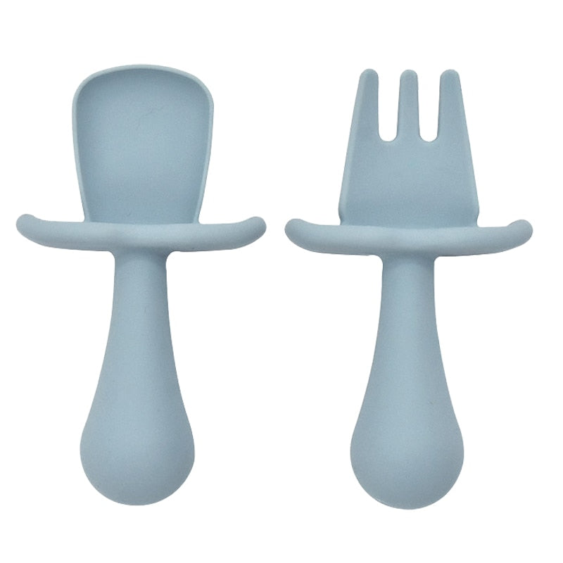 Mini Silicone Baby Spoon & Fork