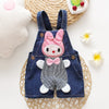 Animal Designed Denim Baby Overalls