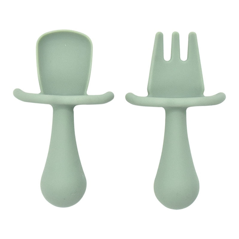 Mini Silicone Baby Spoon & Fork