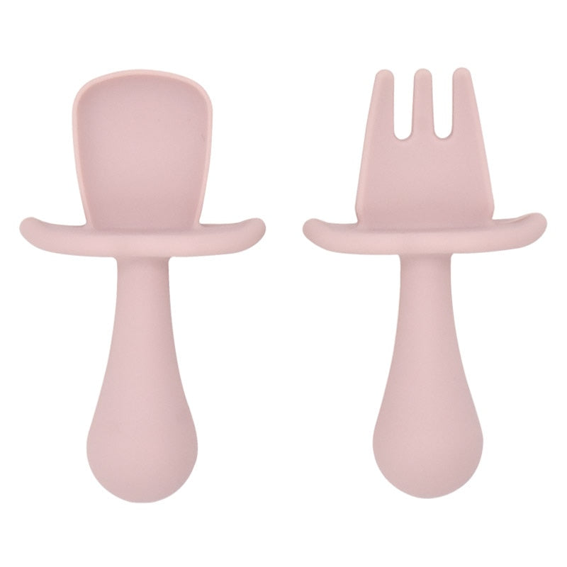 Mini Silicone Baby Spoon & Fork