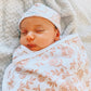 Organic Baby Blanket - Blush Peony