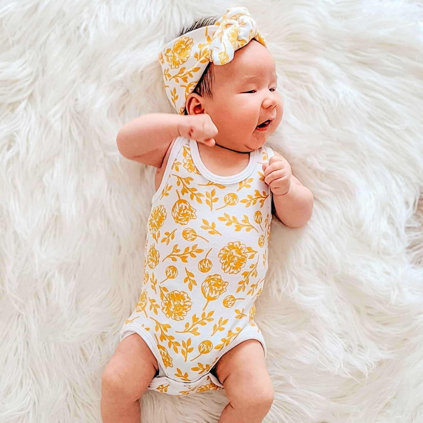 Knot Headband - Golden Peony