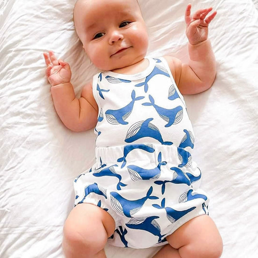 Organic Singlet Bodysuit - Whale