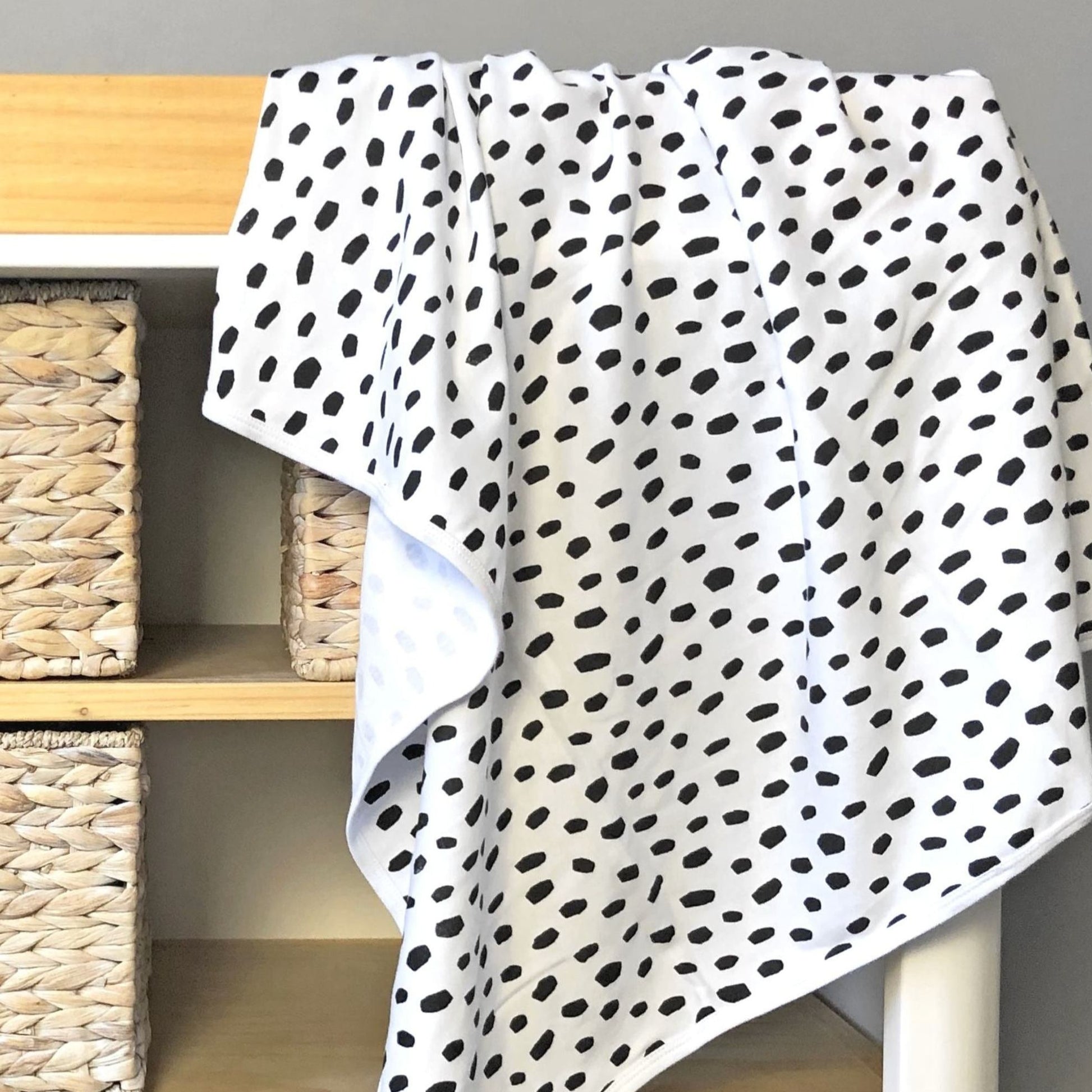 Kit & Cradle Baby Blanket Black Dalmatian