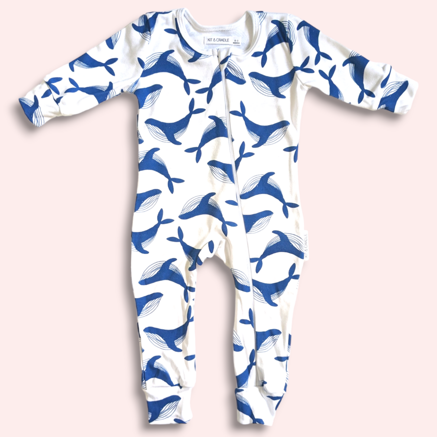 Organic Full Bodysuit - Whale