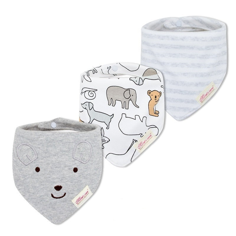 Cute Bandana Bib Set (3pcs)