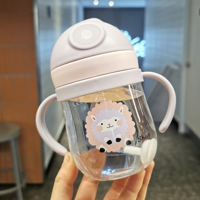 Cute Animal Feeding Bottle With Straw