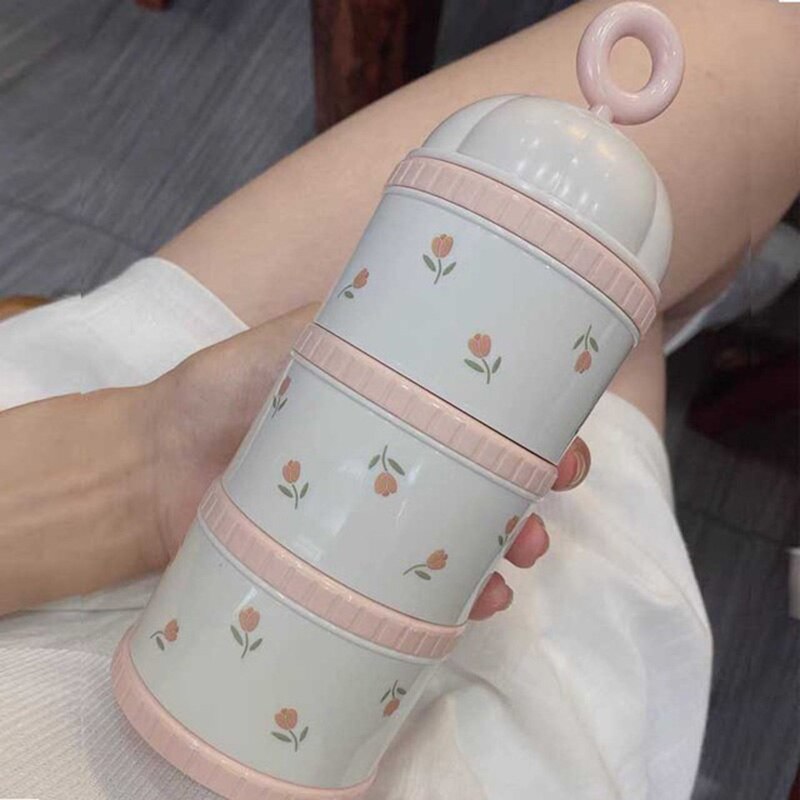 Three-Layer Portable Baby Formula Container