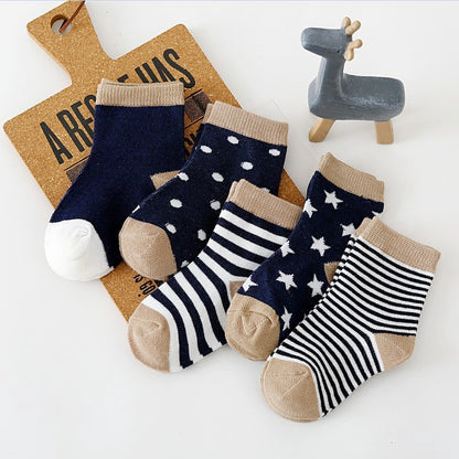 Pure Cotton Baby Socks (5 Pairs)