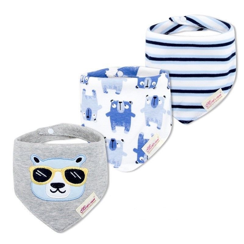 Cute Bandana Bib Set (3pcs)