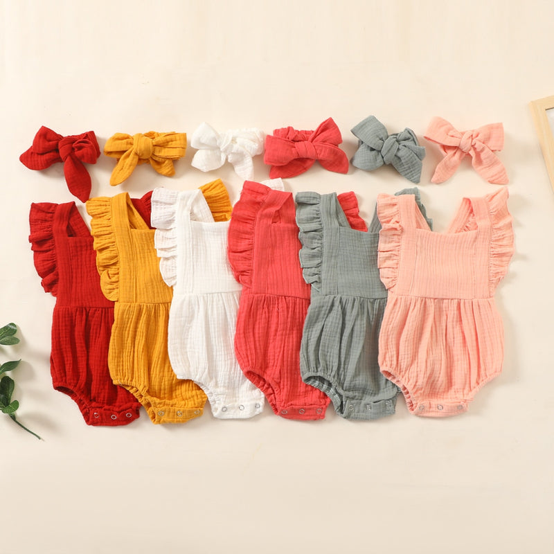Sleeveless Baby Girls Romper