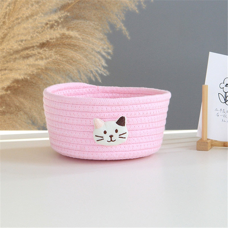 Cartoon Animals Hand Woven Basket