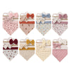 Triangle Muslin Cotton Bibs with Headbands (3pcs)