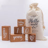Baby Milestone Wooden Blocks