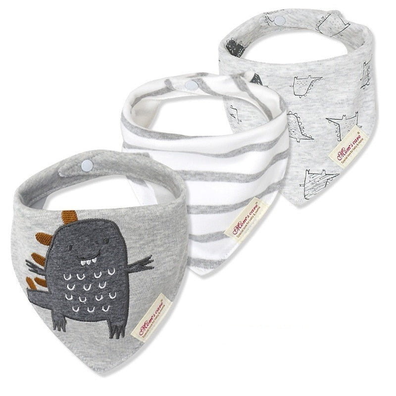 Cute Bandana Bib Set (3pcs)