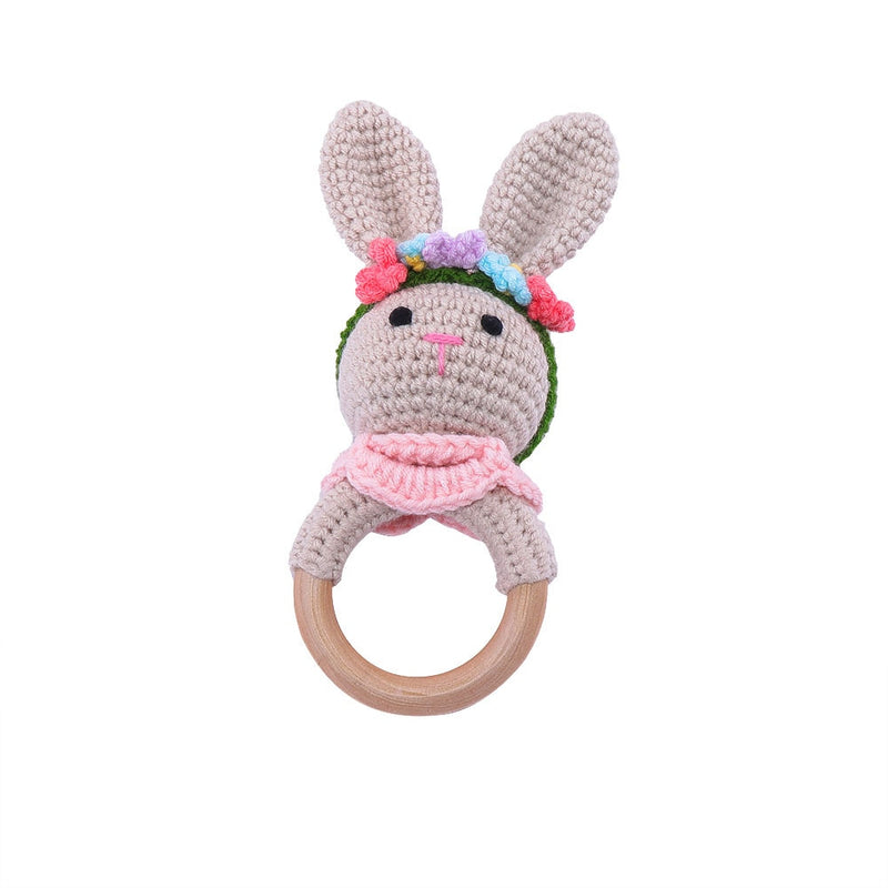 Cute Crochet Animal Rattle Toy