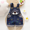 Animal Designed Denim Baby Overalls