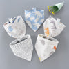 Cartoon Bandana Bibs (5pcs)