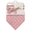 Triangle Muslin Cotton Bibs with Headbands (3pcs)