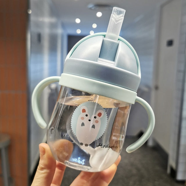 Cute Animal Feeding Bottle With Straw