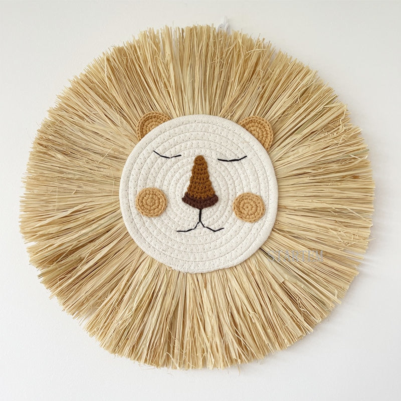 Woven Lion Wall Decor
