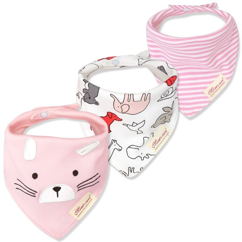 Cute Bandana Bib Set (3pcs)